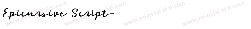 Epicursive Script字体转换